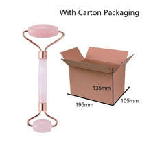 Load image into Gallery viewer, 1PC Rose Quartz Face Massage Roller Double Head Slimming Face Massager Lifting Tool Face Anti Wrinkle Removal Massage Roller