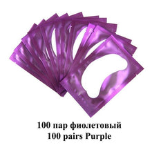Load image into Gallery viewer, 100pairs Eyelash Extension Paper Patches Grafted Eye Stickers 7 Color Eyelash Under Eye Pads Eye Paper Patches Tips Sticker