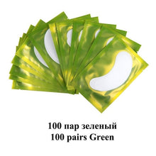 Load image into Gallery viewer, 100pairs Eyelash Extension Paper Patches Grafted Eye Stickers 7 Color Eyelash Under Eye Pads Eye Paper Patches Tips Sticker