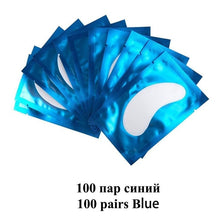 Load image into Gallery viewer, 100pairs Eyelash Extension Paper Patches Grafted Eye Stickers 7 Color Eyelash Under Eye Pads Eye Paper Patches Tips Sticker