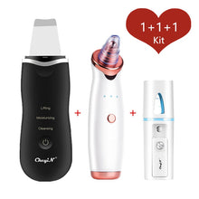 Load image into Gallery viewer, Ultrasonic Skin Scrubber Facial Peeling Pore Cleaner Exfoliator Face Blackhead Remover Spa Nano Sparyer Steamer Dropshipping 48