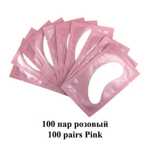 100pairs Eyelash Extension Paper Patches Grafted Eye Stickers 7 Color Eyelash Under Eye Pads Eye Paper Patches Tips Sticker