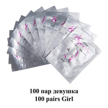 Load image into Gallery viewer, 100pairs Eyelash Extension Paper Patches Grafted Eye Stickers 7 Color Eyelash Under Eye Pads Eye Paper Patches Tips Sticker
