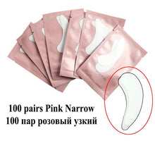 Load image into Gallery viewer, 100pairs Eyelash Extension Paper Patches Grafted Eye Stickers 7 Color Eyelash Under Eye Pads Eye Paper Patches Tips Sticker
